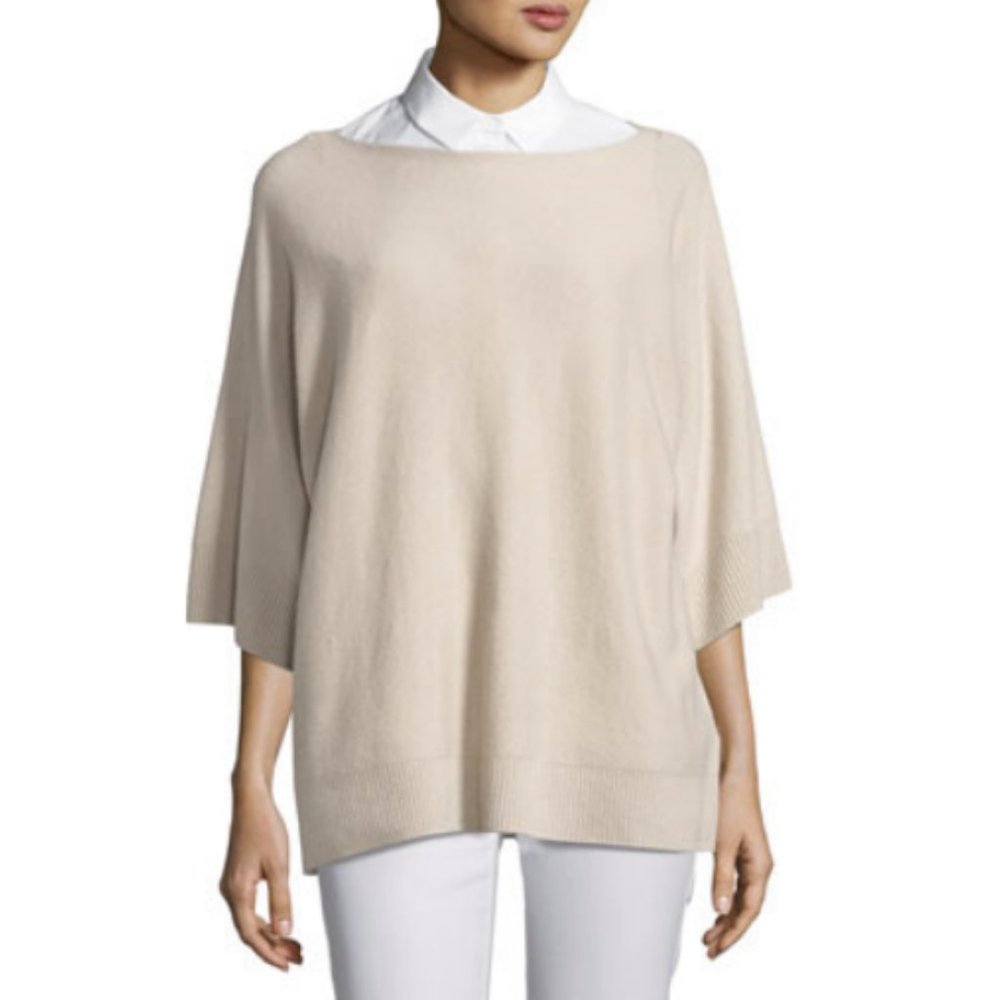 NO MAN'S LAND | Wool & Cashmere Knit Sweater in Oatmeal | L